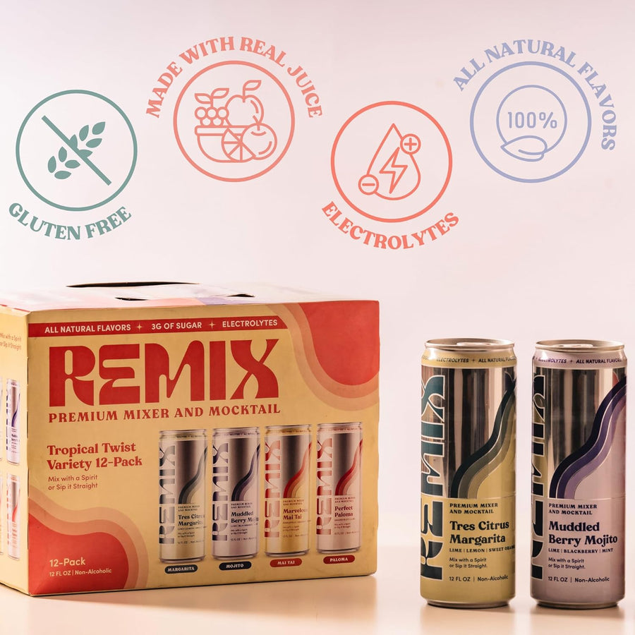 Remix Tropical Variety (12 pack) - Drink Remix